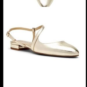 Katty Perry light worn gold flats